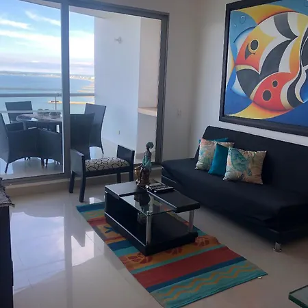 Amplios Aptos De Lujo Frente A La Playa A 5 Minutos Del Centro Y Del Aeropuerto, En Edificio Con Piscina, Jacuzzi, Sauna, Gimnasio, Turco Y Seguridad Las 24 Hs. Apartamento Cartagena